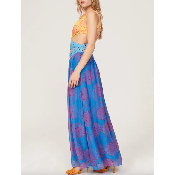 STAUD Yellow and Blue Maxi Dress - Picture 2 of 13